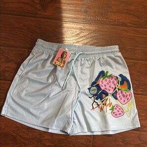 Strawberry Milk Mob Men Graphic Swim Shorts